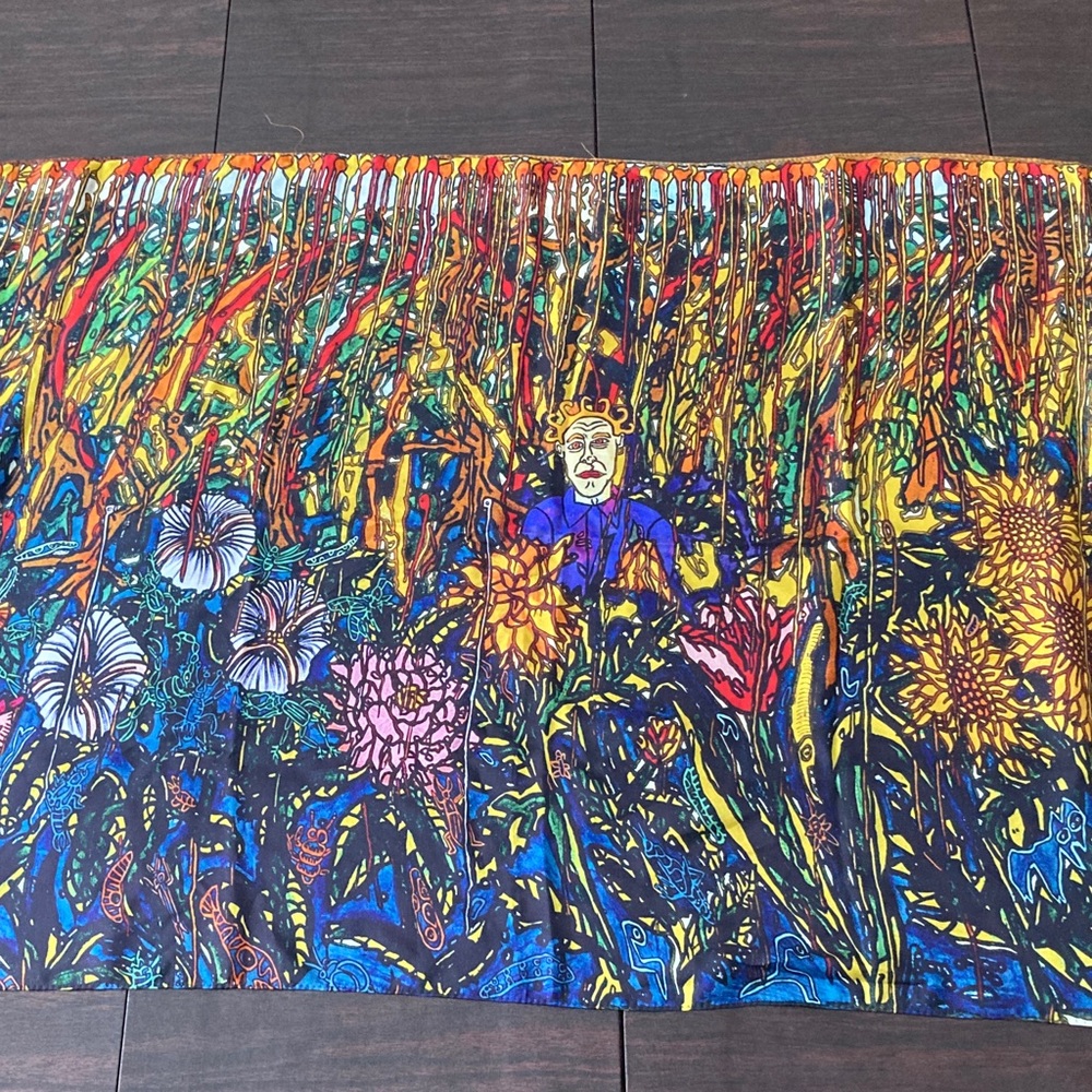 Brochier Soieries Hand Painted Silk Scarf